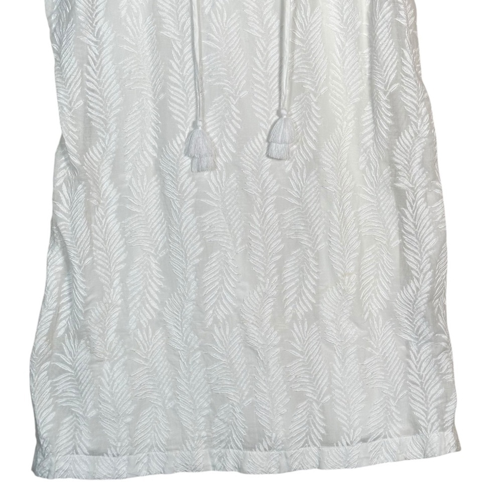 VINEYARD VINES Tasseled Embroidered Palm Tunic Shift Dress - Picture 6 of 11
